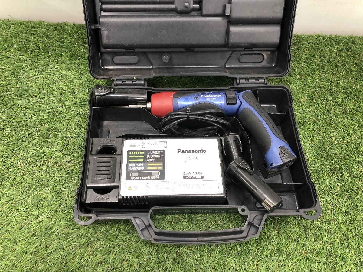 【中古品】★Panasonic(パナソニック) 3.6v充電ドリルドライバー 青(1.5Ahバッテリx1/充電器/ケース) ) EZ7410LA1S-A □ ITUJIO736ER8