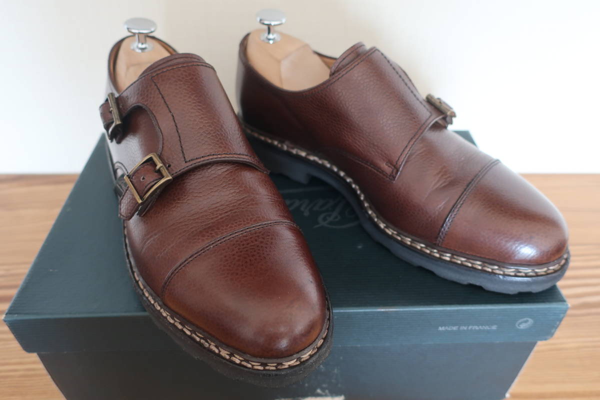 ★Paraboot　パラブーツ　WILLIAM　ウィリアム　ダブルモンクストラップ　UK6.0　24.5㎝　GR EBENE★_画像1