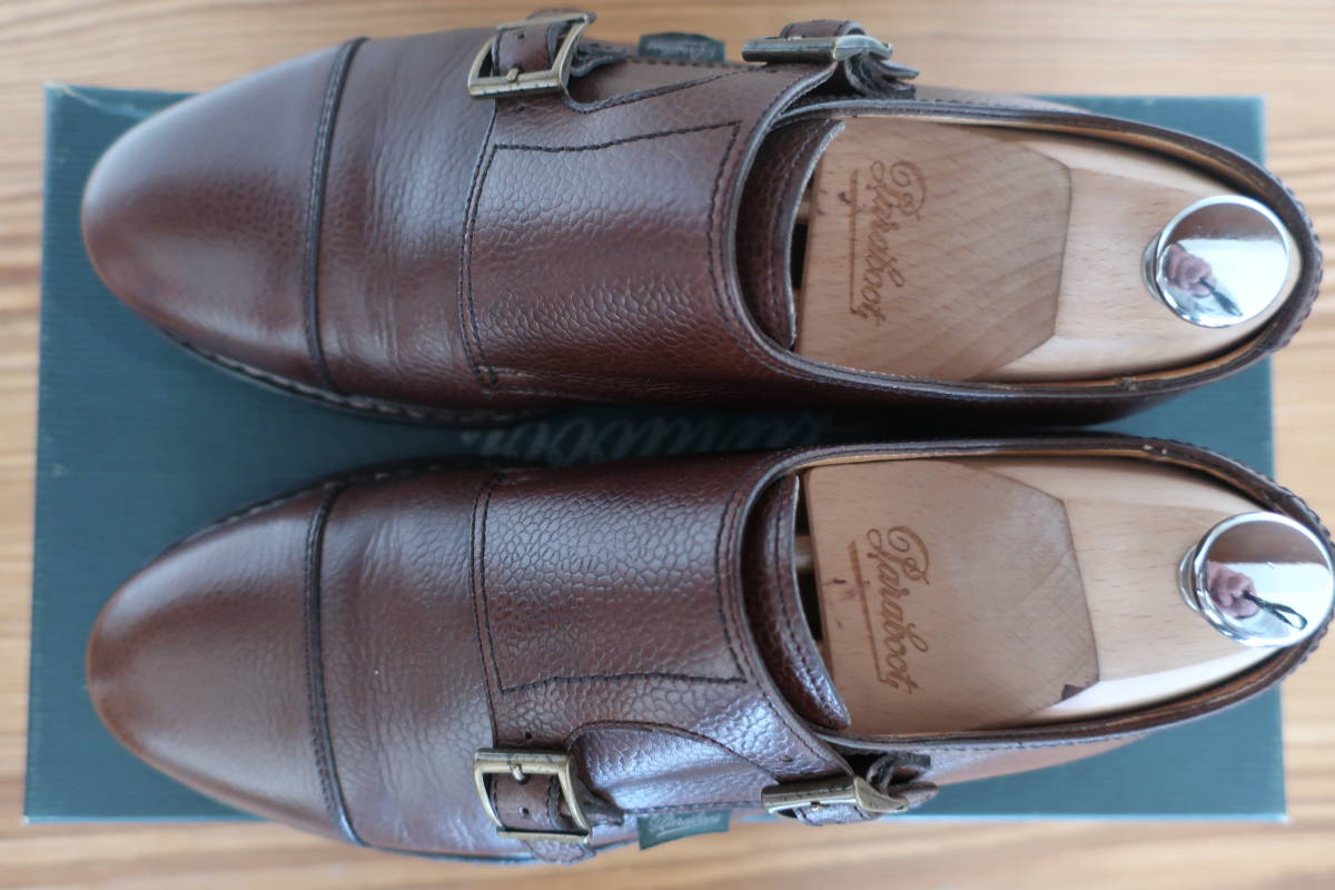 ★Paraboot　パラブーツ　WILLIAM　ウィリアム　ダブルモンクストラップ　UK6.0　24.5㎝　GR EBENE★_画像4