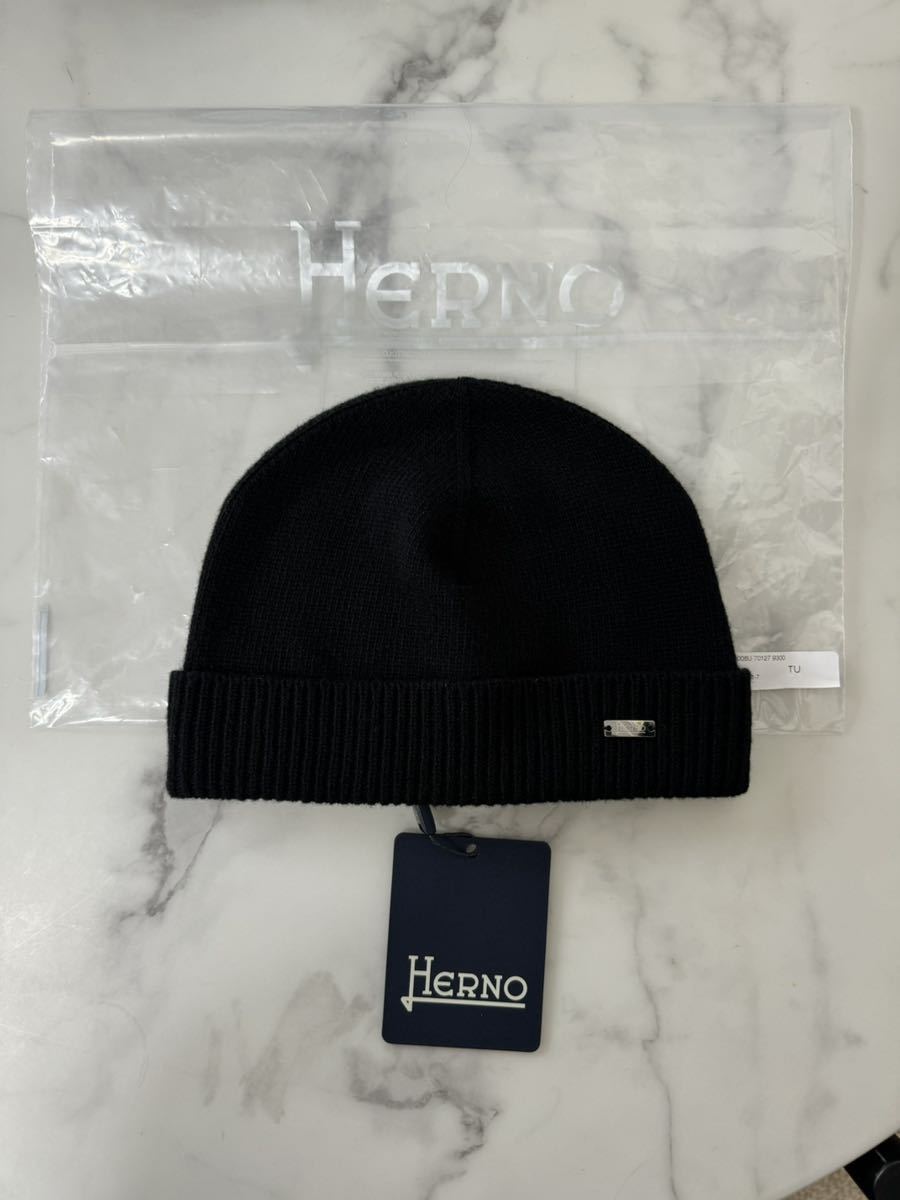 ヘルノ HERNO (BER00006U 70127) メンズ WOOL BEANIE ウールビーニー 帽子 ニットキャップ ニット帽 2023AW 新作_画像1