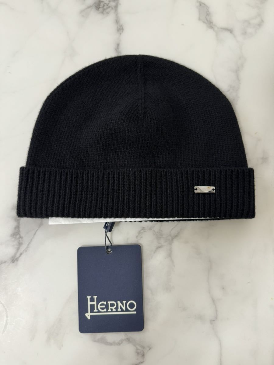 ヘルノ HERNO (BER00006U 70127) メンズ WOOL BEANIE ウールビーニー 帽子 ニットキャップ ニット帽 2023AW 新作_画像2