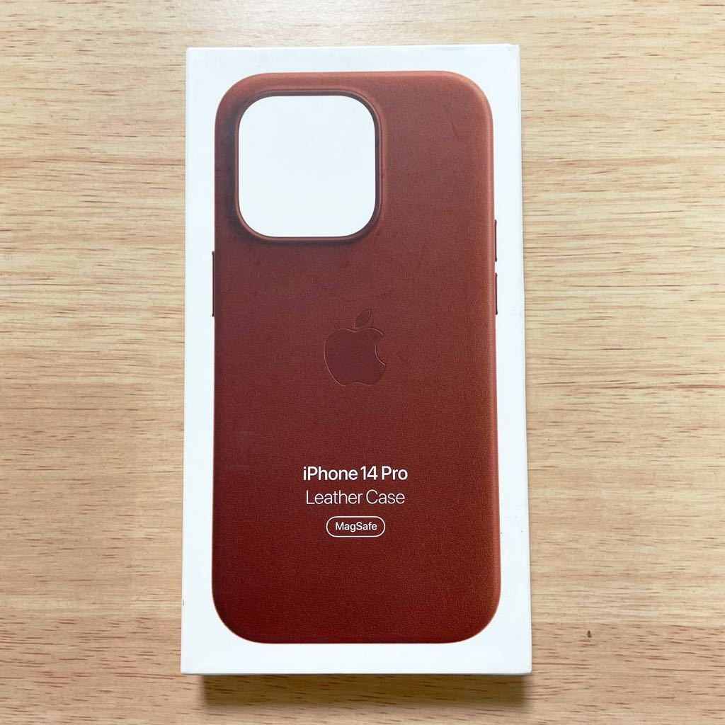 ★新品★ Apple アップル 純正 iPhone 14 Pro レザーケース・アンバー 100B12_画像1