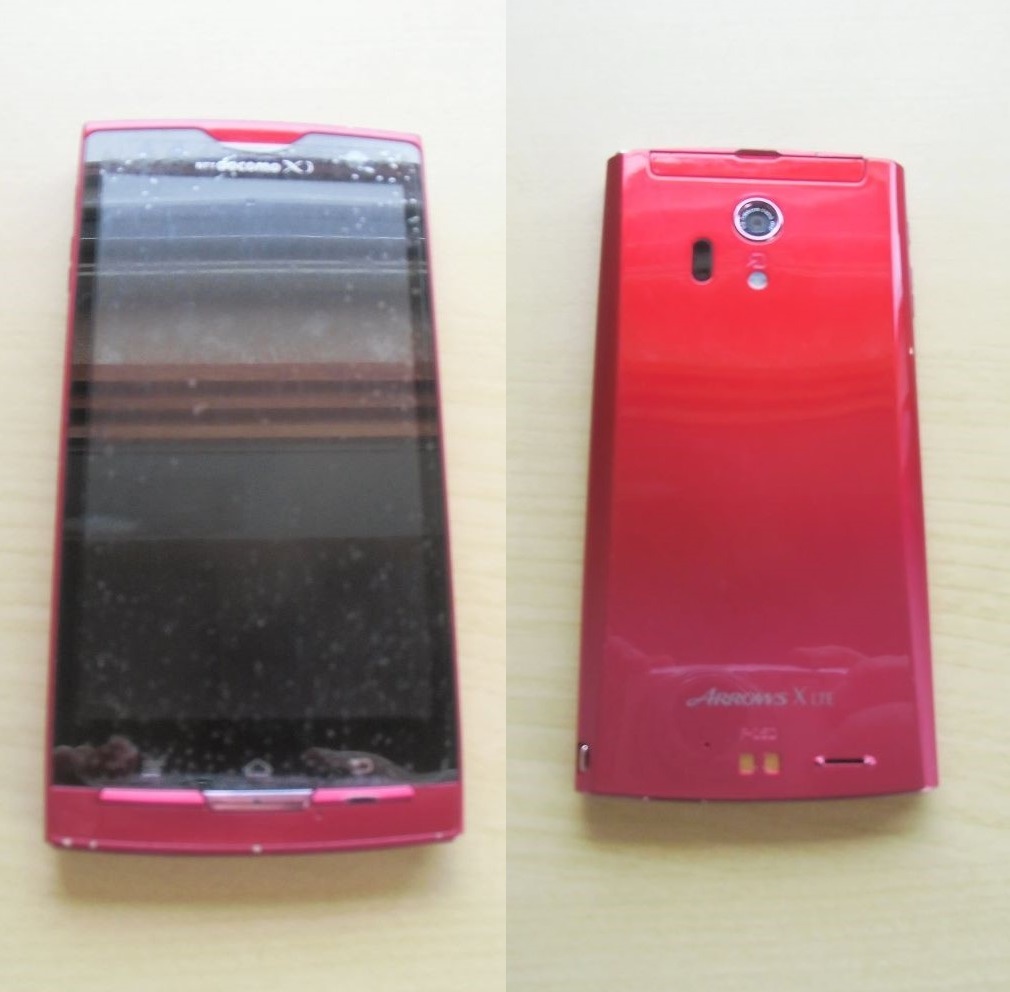 【ジャンク】【液晶漏れ】docomo NEXT series ARROWS X LTE F-05D　レッド　Fujitsu　ワンセグ付