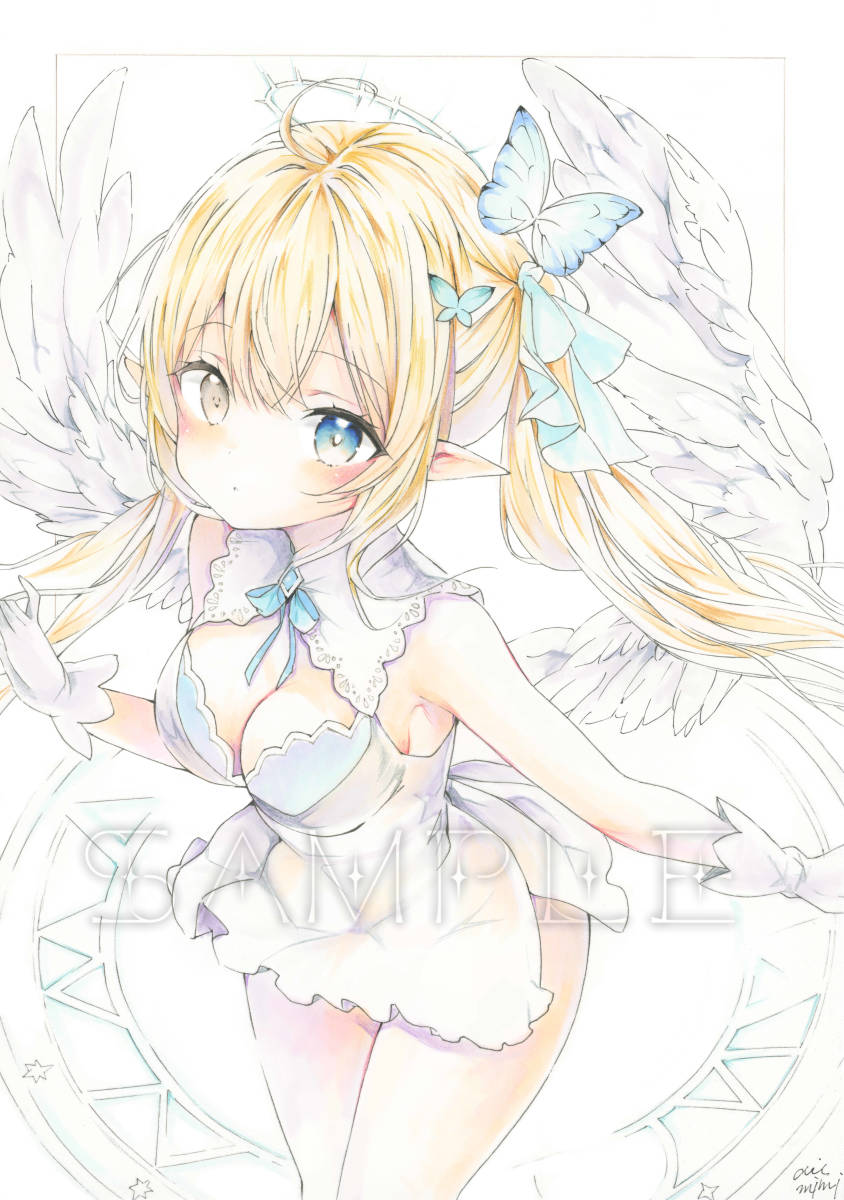 ◇Gemini◇創作原画オリジナル手描きイラストかわいい女の子天使 ◇Gemini◇創作原画オリジナル手描きイラストかわいい女の子天使