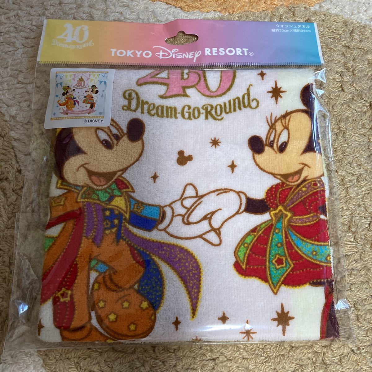 TOKYO DISNEY RESORT☆40thウォッシュタオル☆未使用☆B