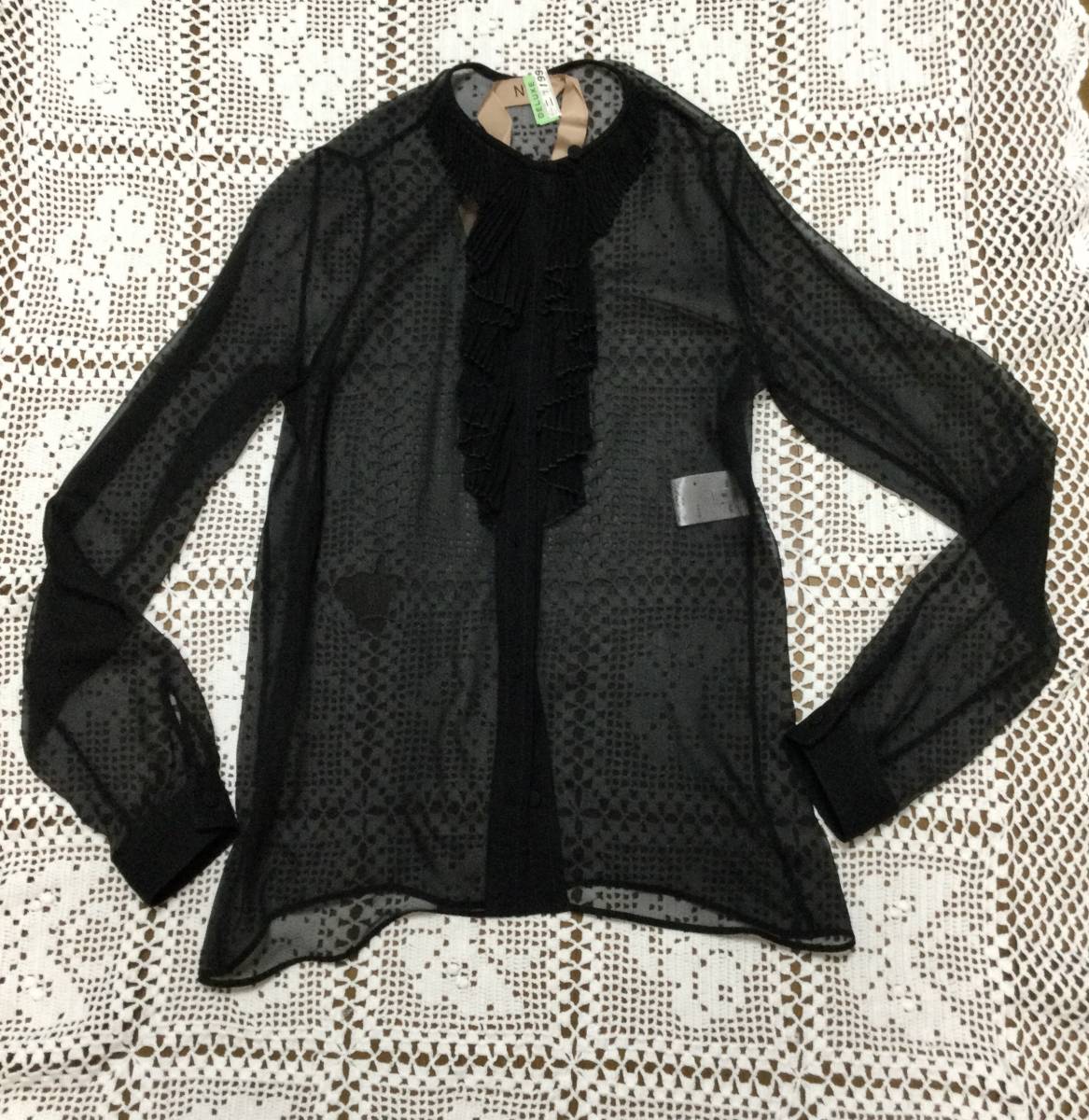 N°21 (nmero Vent u-no) Italy made silk blouse black beautiful goods 