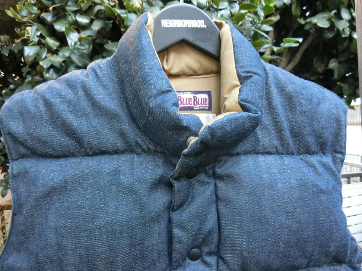 crescent down works X blue blue 別注 ダウンベスト デニム crescent down works X blue blue 別注 ダウンベスト デニム