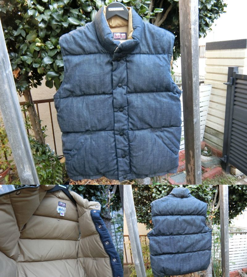 crescent down works X blue blue 別注 ダウンベスト デニム crescent down works X blue blue 別注 ダウンベスト デニム