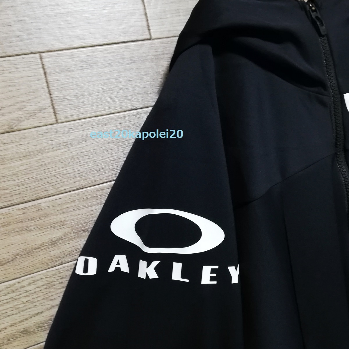 新品 OAKLEY Enhance 3RDG SYNCHRONISM オークリー ビッグ ロゴ トレーニング ストレッチ ジャージ ジャケット M ブラック 未使用 ゴルフ_画像6