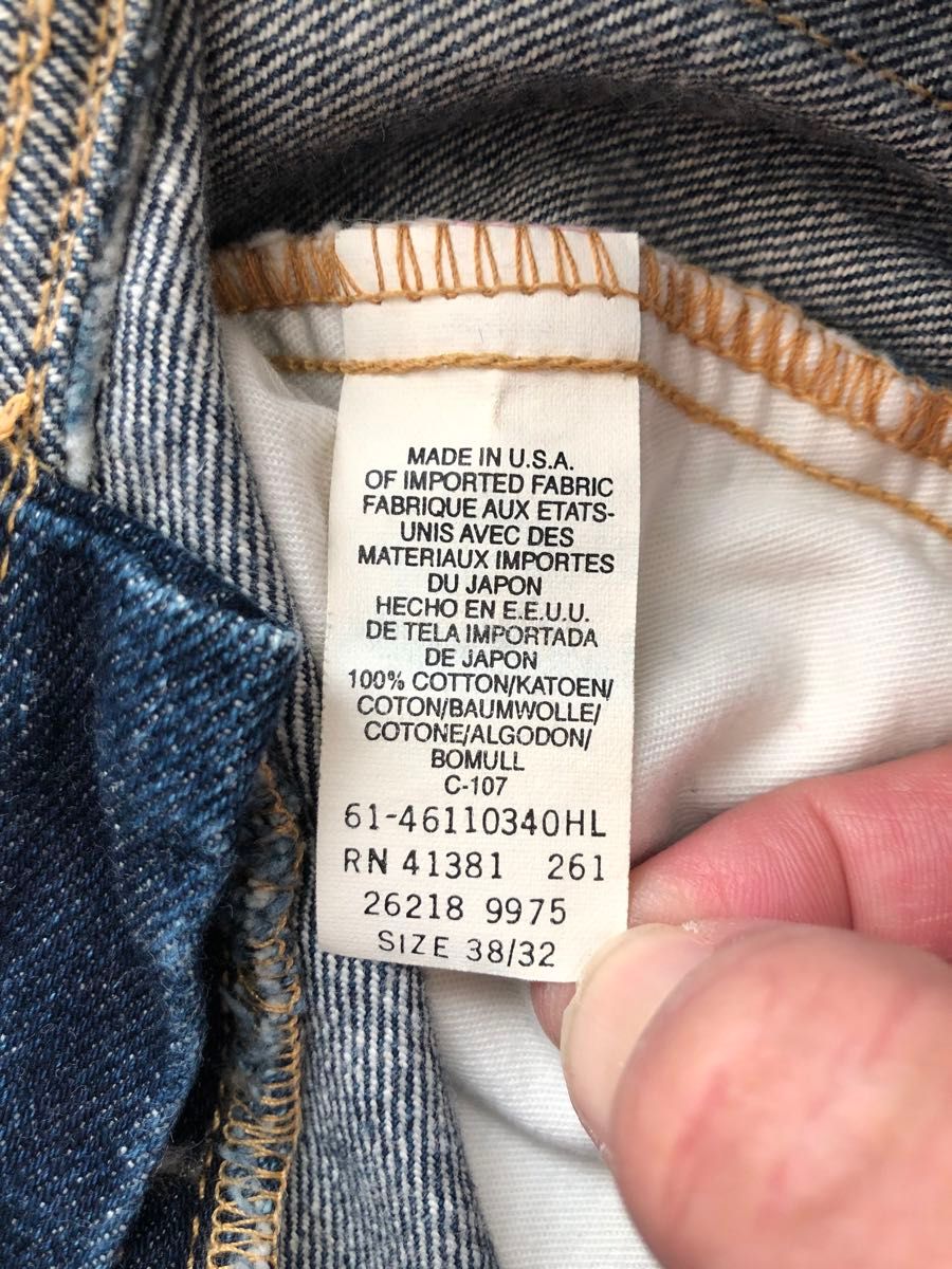 RRL ラルフローレン ダブルアールエル 三ツ星 デニム90s 希少 激 RRL ラルフローレン ダブルアールエル 三ツ星 デニム90s 希少 激