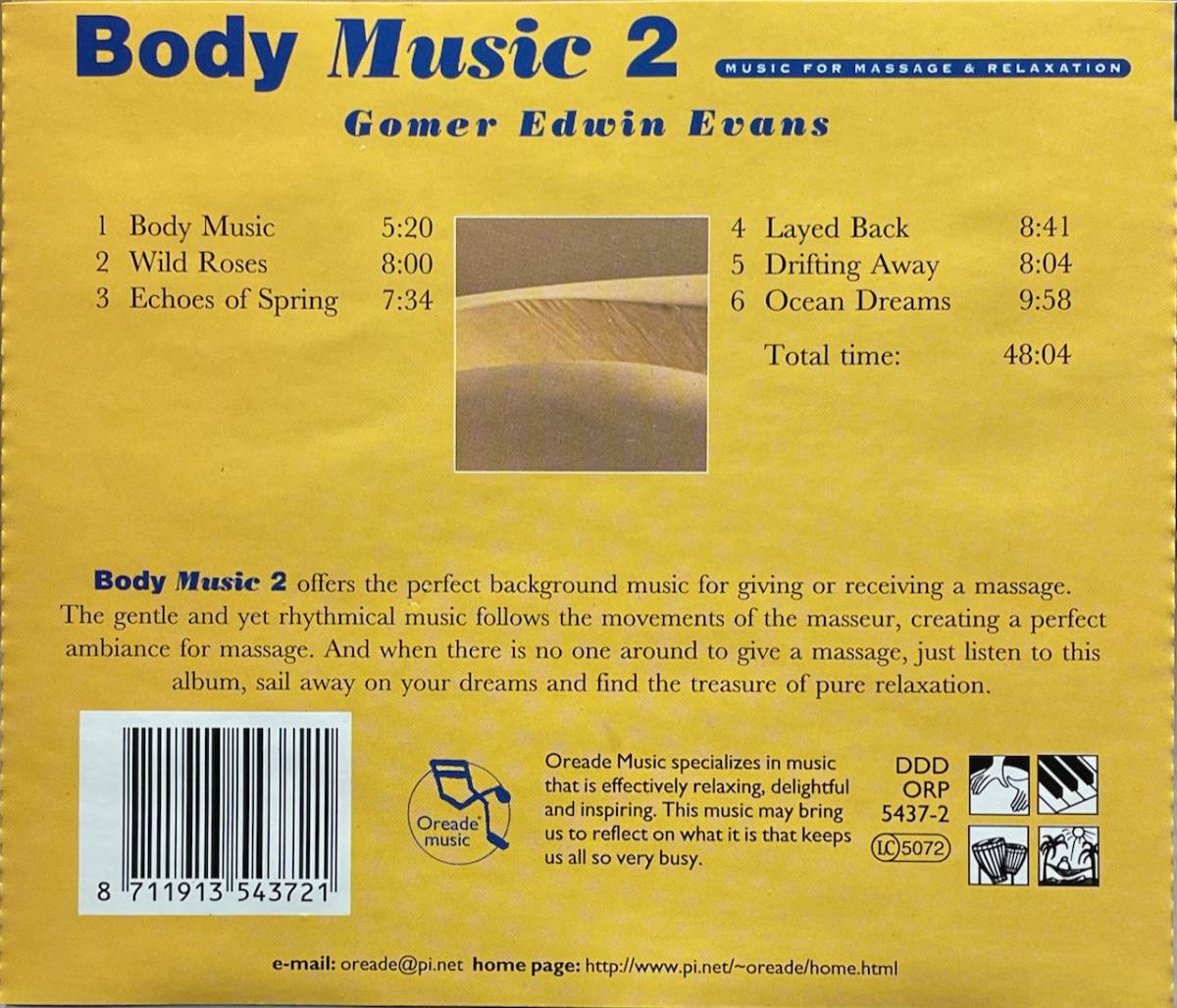 (C21H)☆アンビエント/ヒーリング/Gomer Edwin Evans/Body Music 2☆_画像2