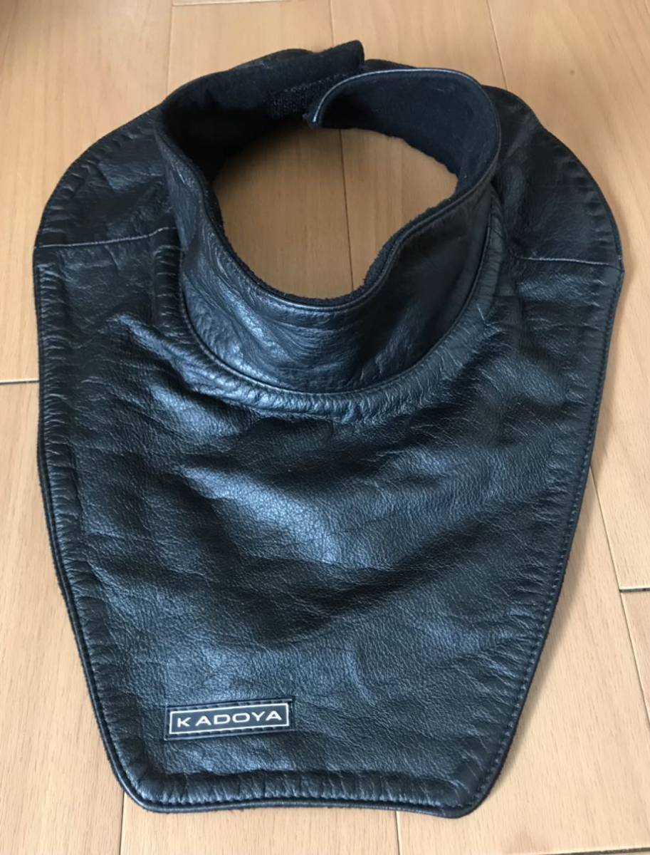 カドヤ(KADOYA) 　LEATHER NECK WARMER　レザーネックウォマー 希少USED品_画像1