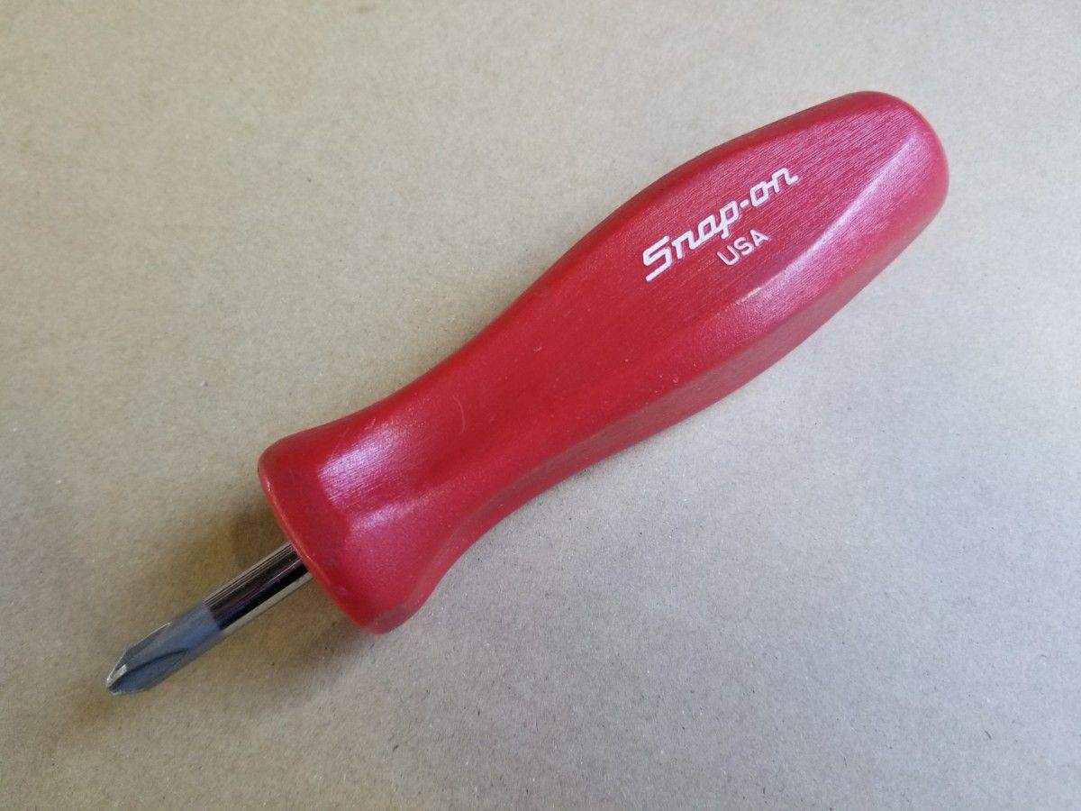 スナップオン スタッビプラスドライバー2番グリップ キャブレター整備snapon Snap-on ハードグリップ レッド