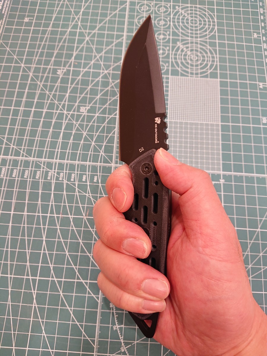 HX OUTDOORS MERCENASIES TACTICAL KNIFE /HX ナイフ、 フルタング 、D2ステンレス、 カイデックスシース 、サバイバルナイフ/ BKカラー_画像9