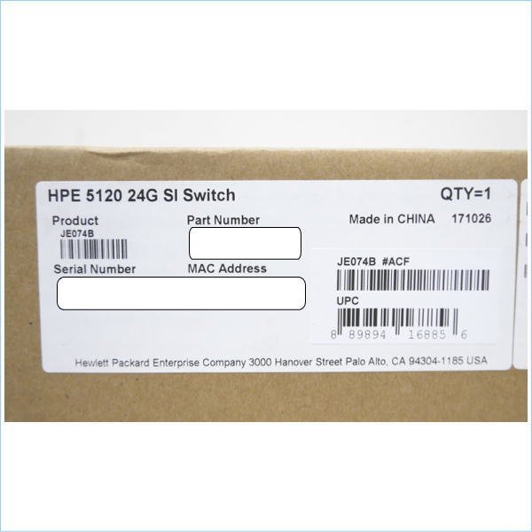 [DSE] (新品) HP HPE 5120 24G SI Switch JE074B #ACF 24ポート イーサネットスイッチ_画像4