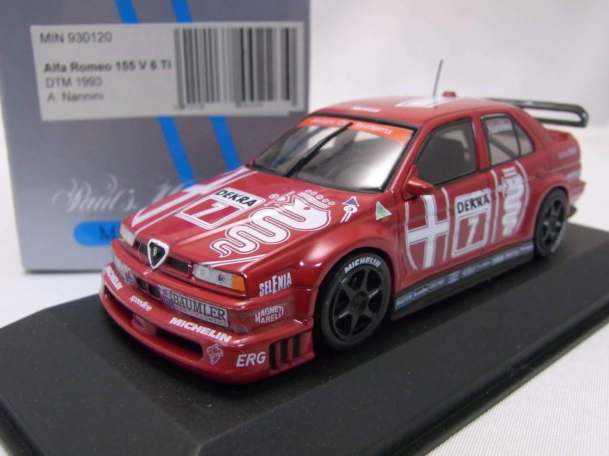 ★レア物!★Alfa Romeo 155 V6 TI #7 DTM 1993 A.Nannini 1/43【アルファロメオ ナニーニ】★銀箱 MIN 930120_画像1