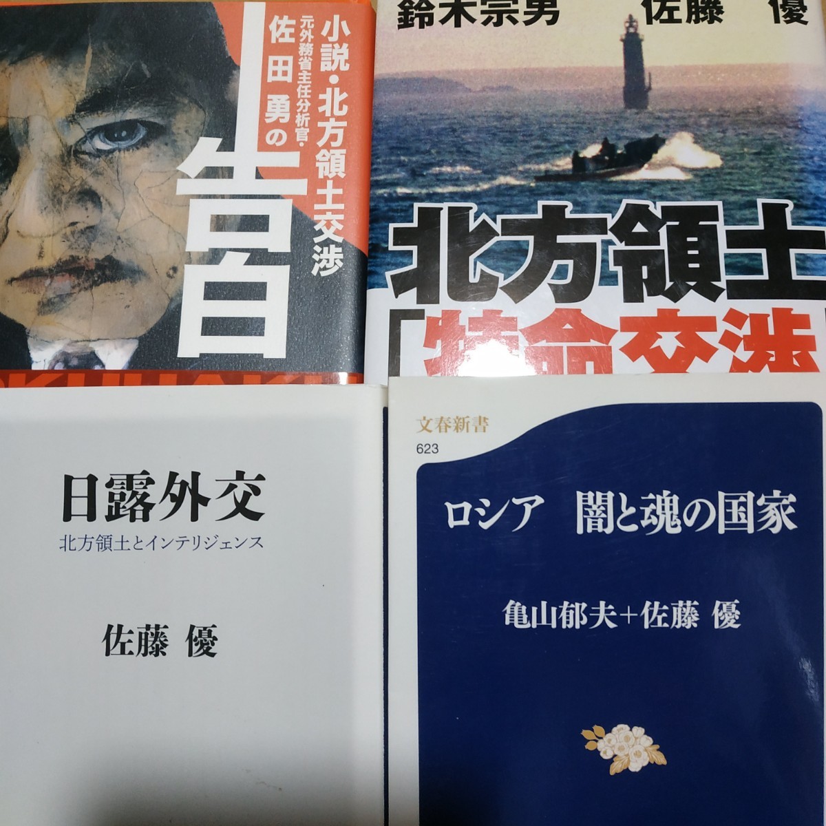 佐藤優北方領土4冊 北方領土特命交渉w鈴木宗男 小説北方領土交渉 日露外交 ロシア闇と魂の国家 ソ連 プーチン エリツィン検索→数冊格安mdt_画像1