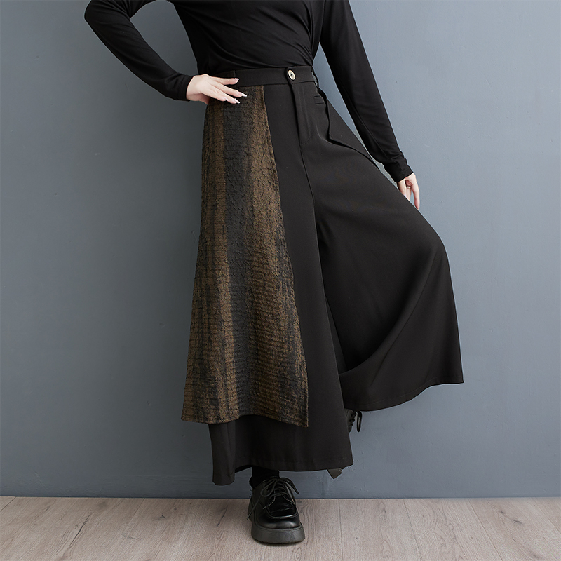 [ including in a package 1 ten thousand jpy free shipping ] autumn winter * new work * lady's *. old * casual * easy * switch * color scheme * large size * culotte skirt * wide pants *F