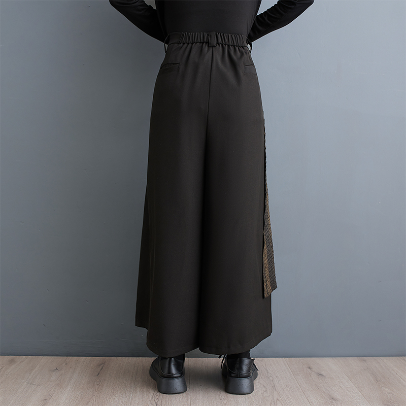 [ including in a package 1 ten thousand jpy free shipping ] autumn winter * new work * lady's *. old * casual * easy * switch * color scheme * large size * culotte skirt * wide pants *F
