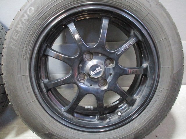 BN460☆中古タイヤ サマー 185/65R15 ×6J +50 アルミ夏4本セット！2023年製 法人宛/営業所止め送料無料 カローラ bB フリードGB3/4_画像4