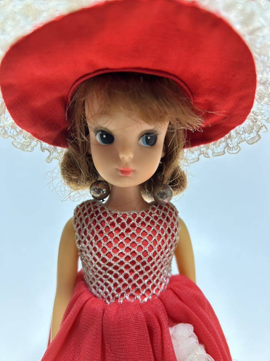 当時物*旧タカラ初代リカちゃん人形?ドレスお洋服/花柄 当時物*旧タカラ初代リカちゃん人形?ドレスお洋服/花柄