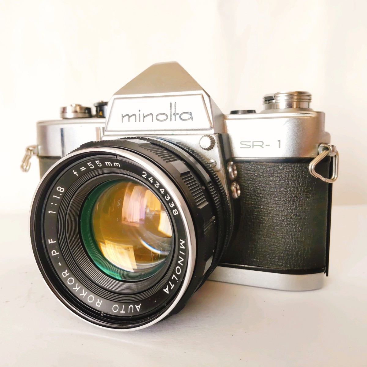 ★良品★ MINOLTA ミノルタ SR-1 MINOLTA AUTO ROKKOR PF 55mm f1.8 コンパクトフィルムカメラ