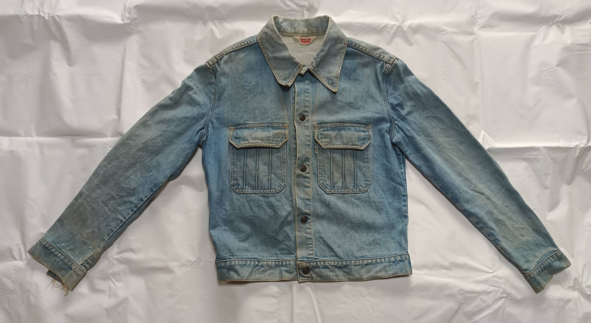 スーパーレア 珍品 70's 白タグ セカンドタイプ リーバイス ビンテージ levi's vintage Tバック ビッグE ジージャン デニム ジャケット_画像2