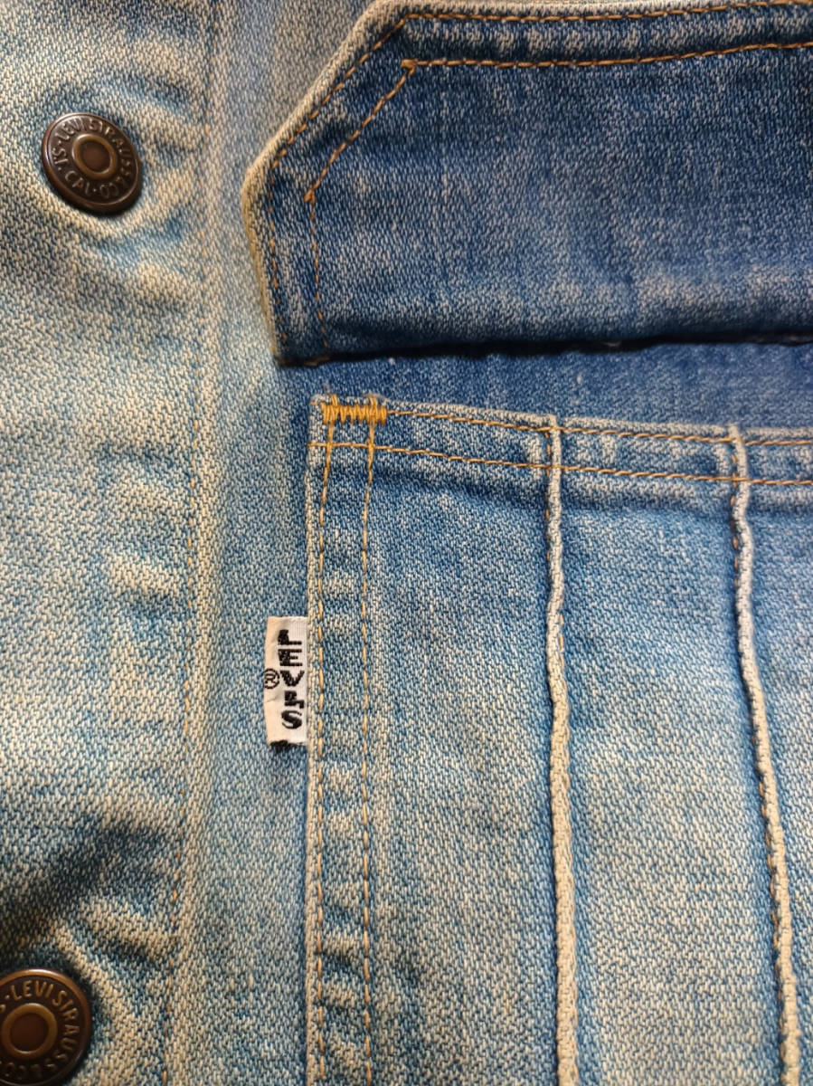 スーパーレア 珍品 70's 白タグ セカンドタイプ リーバイス ビンテージ levi's vintage Tバック ビッグE ジージャン デニム ジャケット_画像1