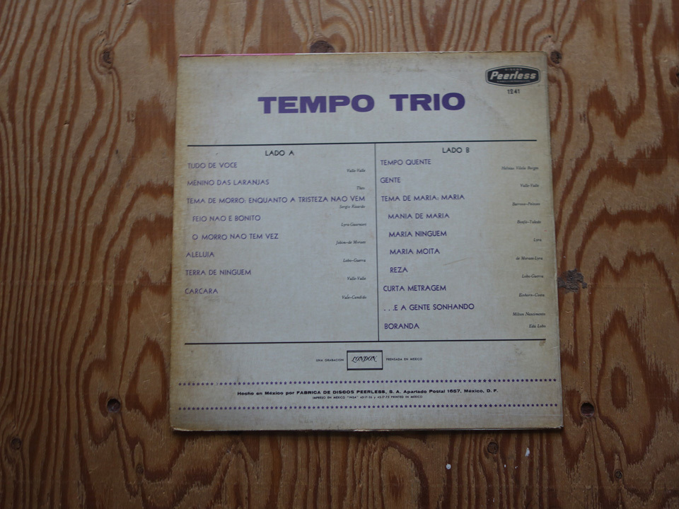 Tempo Trio レア　オリジナル 美品　ジャズサンバ _画像2