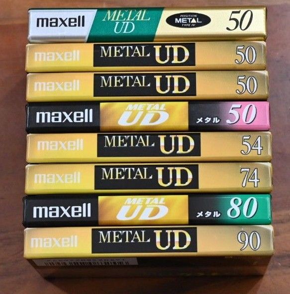 新品未開封未使用　マクセル　Maxell Metal UD  カセットテープ メタルポジション メタルテープ 分数色々8個セット