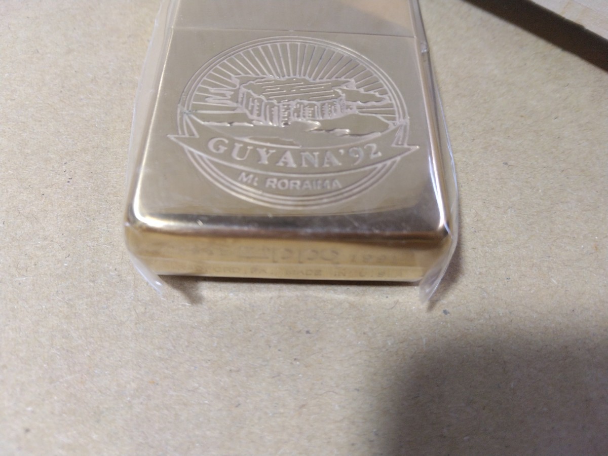 ♪Zippo ジッポライター ＣＡＭＥＬ TROPHY GUYANA ’92 Limited Edition 木箱付 未開封　未使用_画像7