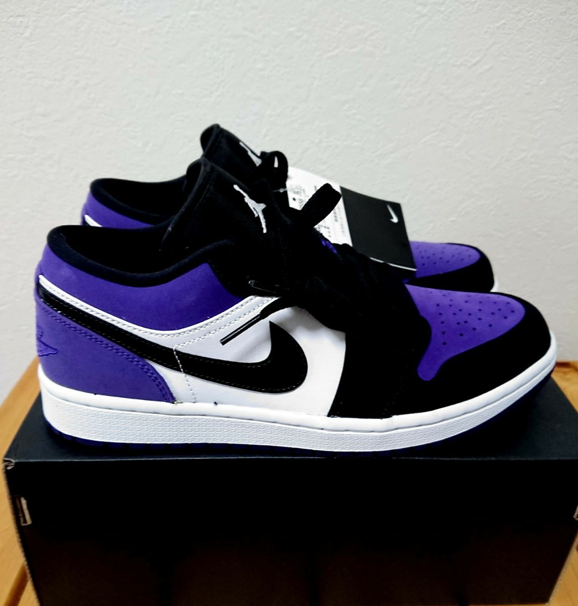 Nike Air Jordan 1 Retro Low Court Purpleナイキ エアジョーダン1 ロー コートパープル★未使用新品★26.5cm_画像3