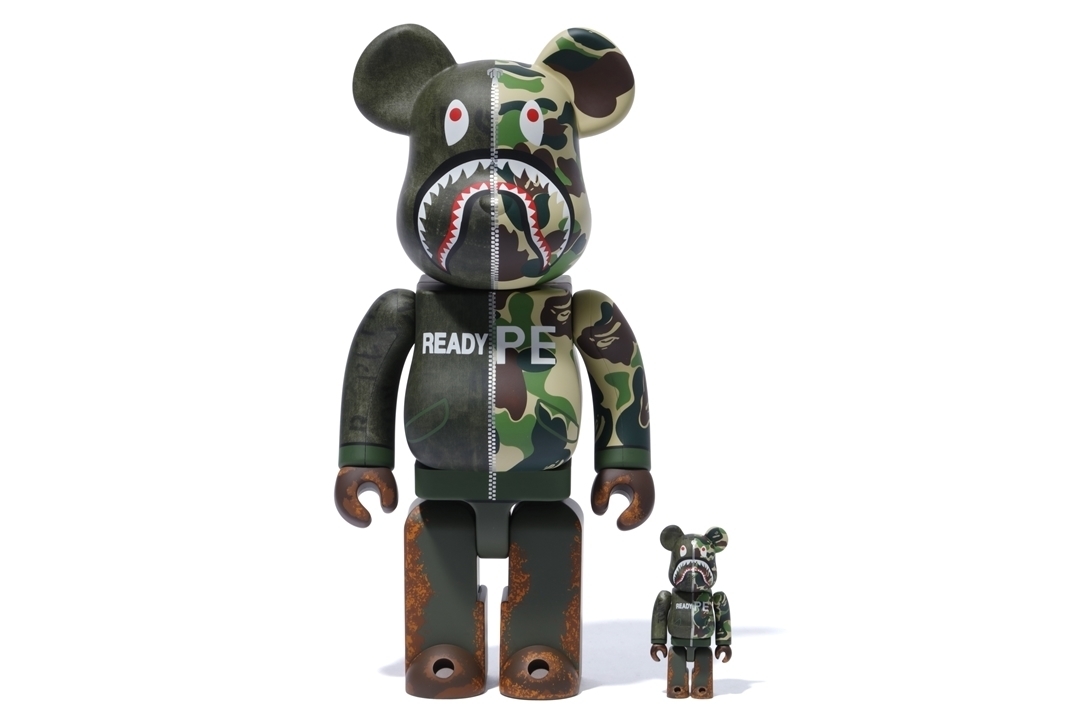 國內正品新貨READYMADE × A BATHING APE BE@RBRICK 100% 原文:国内正規品 新品 READYMADE × A BATHING APE BE@RBRICK 100% & 400%セット レディメイド エイプ ベアブリック BAPE MEDICOM TOY