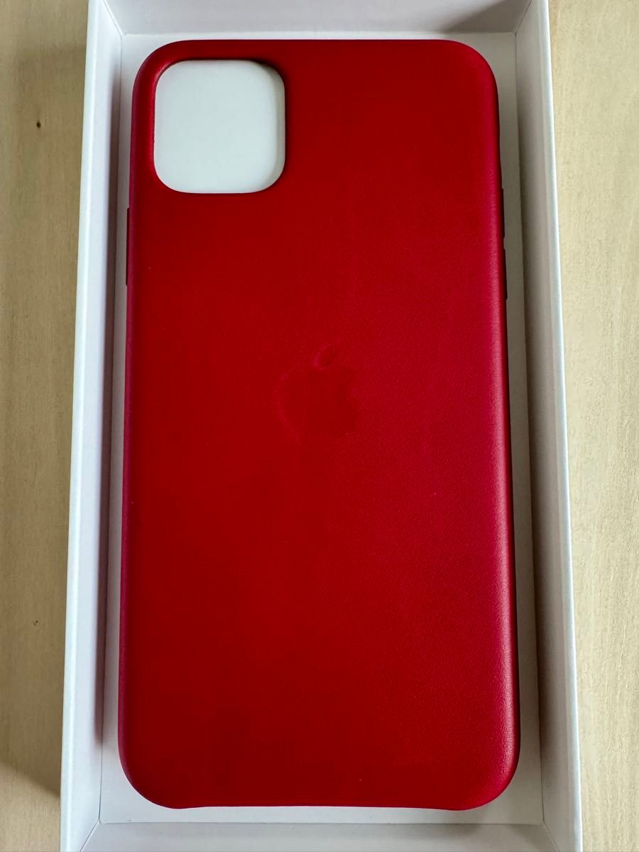 iPhone 11 Pro Maxレザーケース - (PRODUCT) RED 純正品