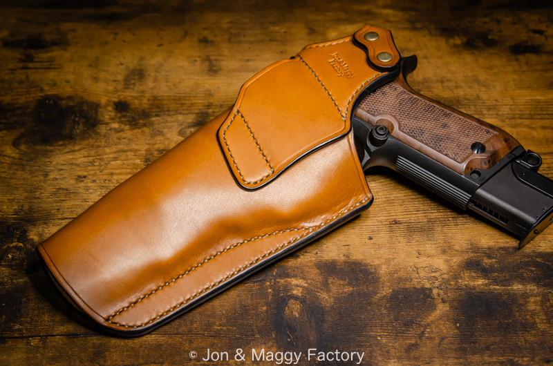 （ブラウン）KSC製 M93R用 本革製 ホルスター 【Jon & Maggy Factory】革 レザー_画像の銃は付属しません。