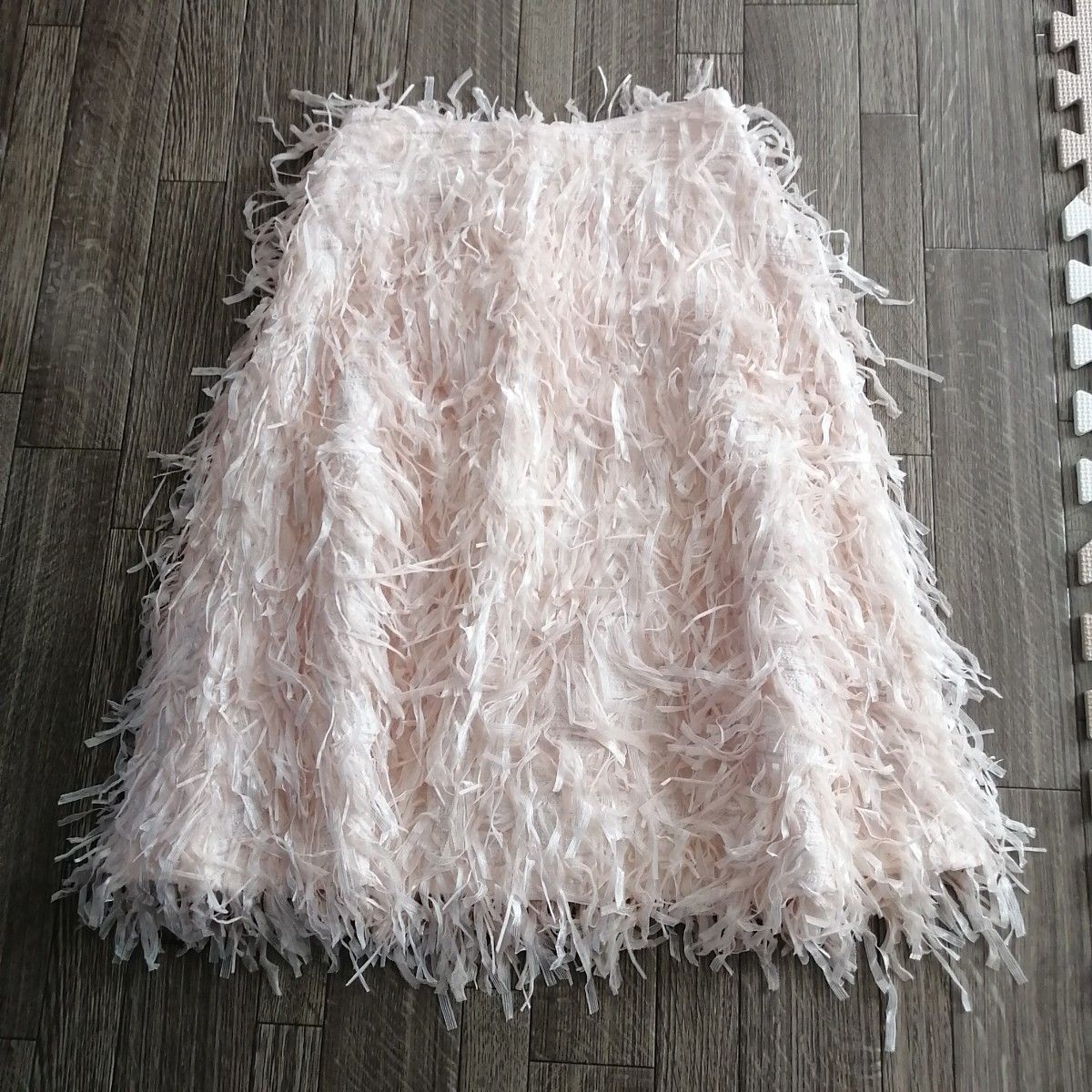 【定価65000円程】ルールロジェット　チュール　ベビーピンク　ツイード　ピンク　ロング　フレア　スカート