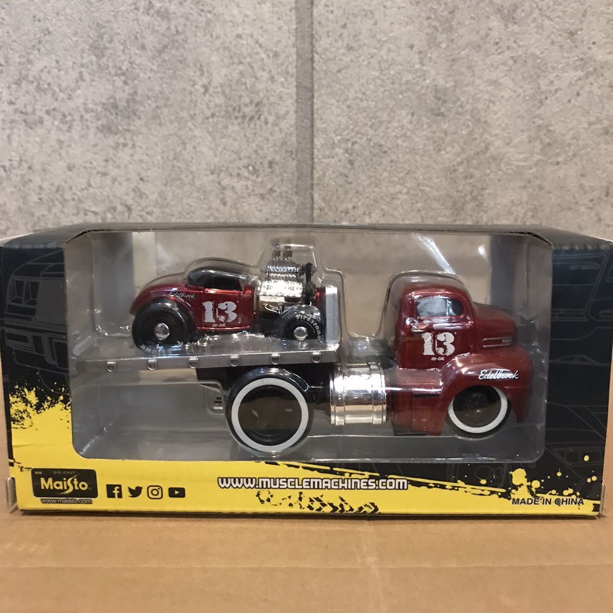 マッスルマシーンズ 1950 フォード COE フラットベッド　1932 フォード ロードスター　mucsle machines 1：64 マイスト maisto_画像2