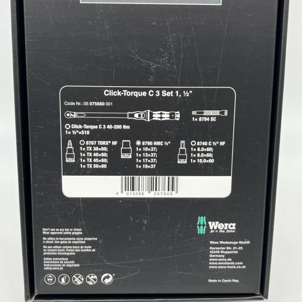 未使用品 Wera ヴェラ クリックトルク C3 トルクレンチ セット 1/2インチ 40-200Nm 未使用_画像8