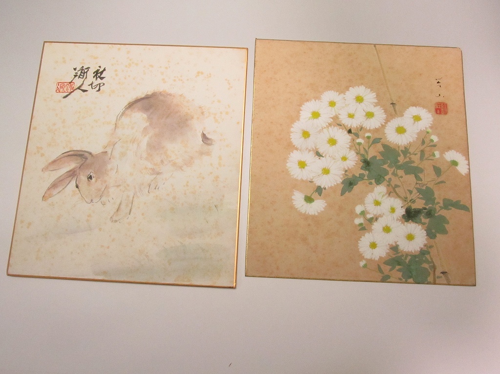 【京都の収集家の依頼品】色紙 18枚 まとめ売り 絵画 水彩画 水墨画 日本画 色紙絵 色紙墨彩 _画像7