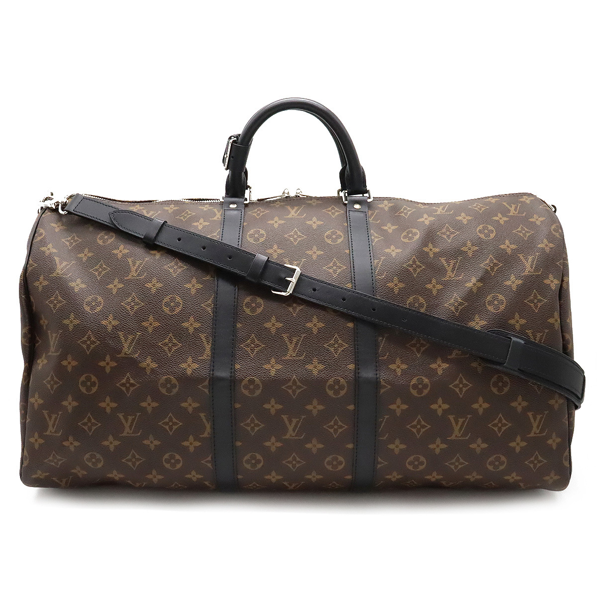 LOUIS VUITTON Louis Vuitton monogram maca sa- key poru band lie-ru55 Boston bag travel bag 