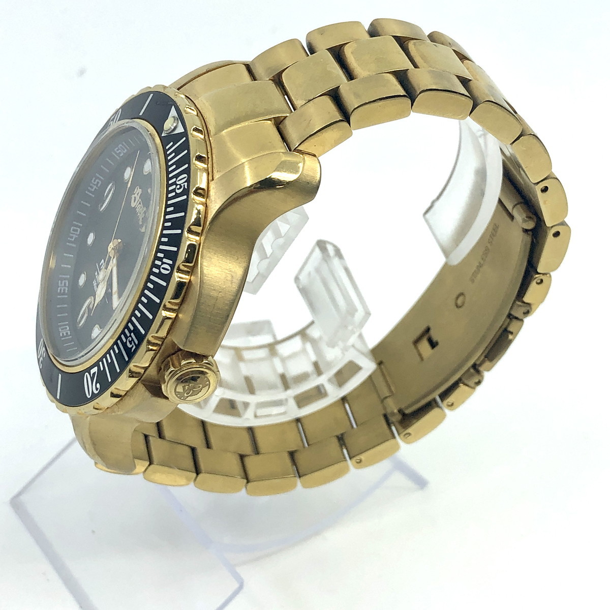 BLACKFLYS ブラックフライ フライマスター デイト 腕時計 ゴールドカラー(Y0128_1)