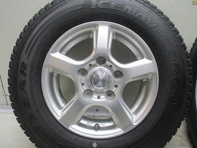 13インチ バリ溝 165/80R13 94/93N 5J+45 114.3 タウンエース 中古スタッドレスタイヤアルミホイール4本セット送料無料(SA13-3942）_画像4