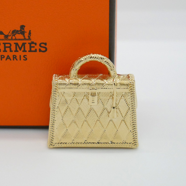 【未使用】エルメス HERMES ケリー キュリオジテ ペンダントトップ チャーム ゴールド色 新品同様_画像1