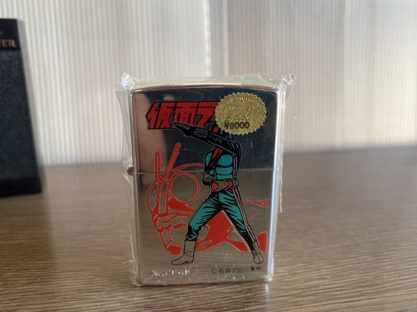 希少 レア 未使用 仮面ライダー ライダー1号 ZIPPO No.1 限定 石森プロ 東映 ライター昭和ライダー 保管品 新品 レトロ 当時物 /K224_画像2