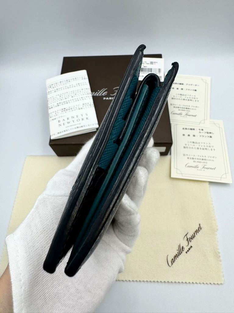 極美品 カミーユフォルネ 二つ折り財布 マリーン VERSO 小銭入れ 極美品 カミーユフォルネ 二つ折り財布 マリーン VERSO 小銭入れ
