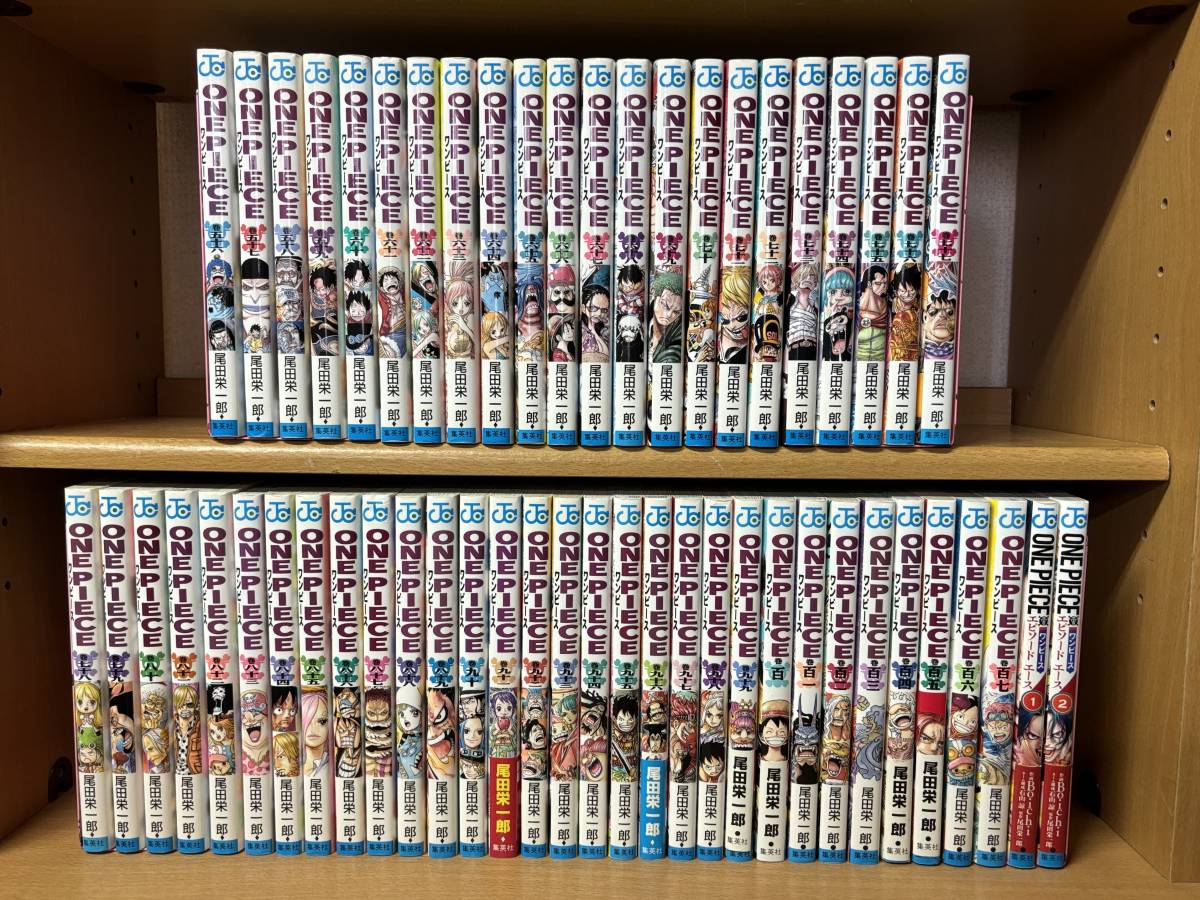 状態良♪ 計109冊 おまけ付き♪ 「ワンピース ONE PIECE」 1～107巻（最新）+「エピソードA（エース） 全2巻（完結）」 全巻セット　@1827_画像6