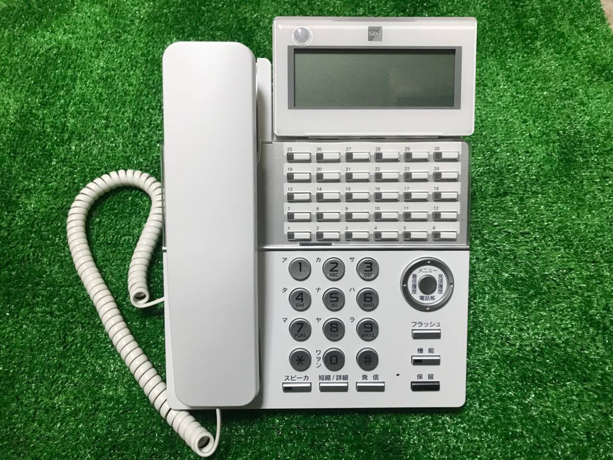 動作確認済! サクサPLATIA ⅡⅢビジネスフォン　TD820(W) 30ボタン標準電話機 【綺麗です(^▽^)/】Saxa 保証有18年製【M-00031.32】_画像5
