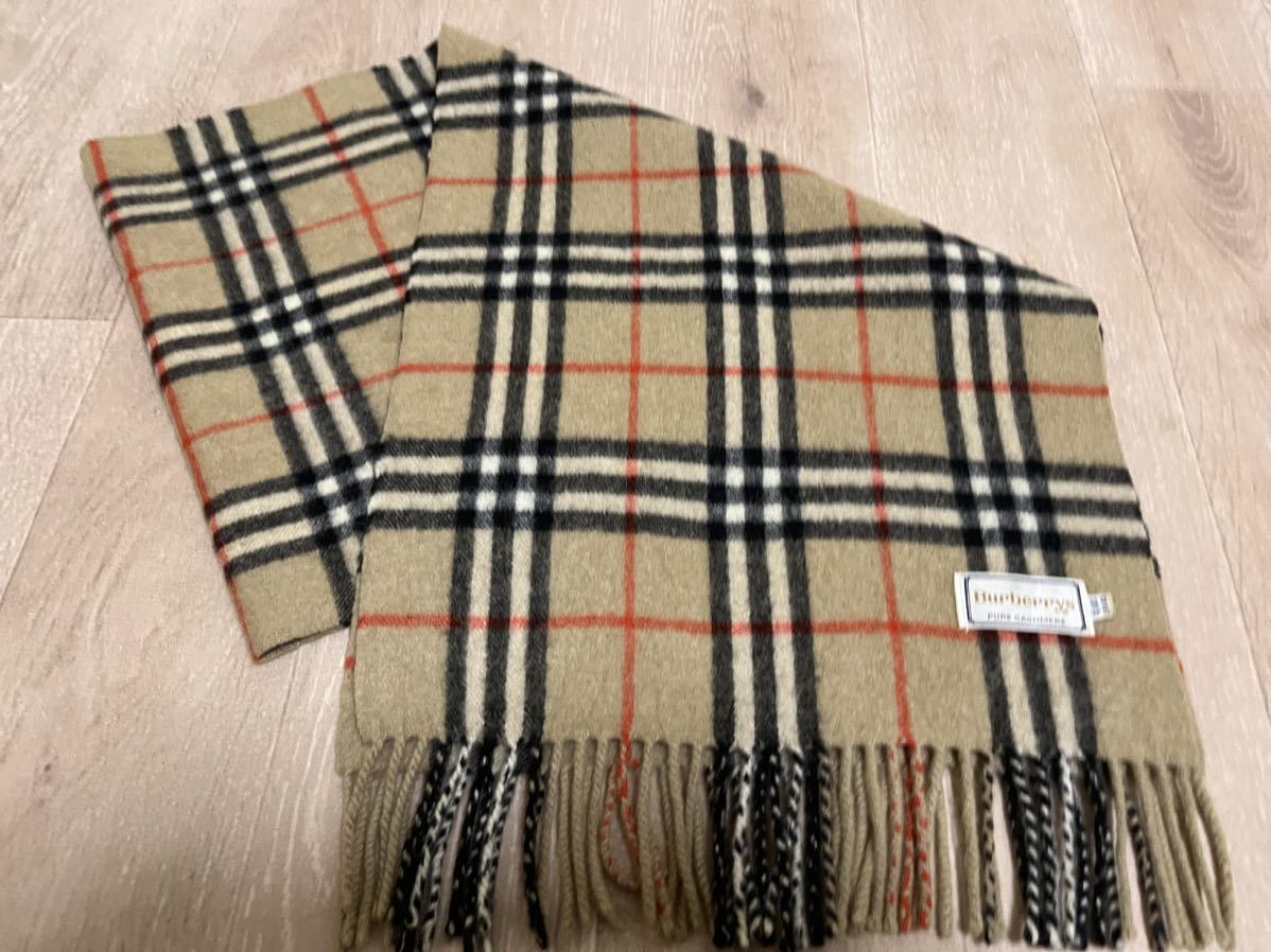 BURBERRY　バーバリー　マフラー　カシミア100％　キャメル　送料無料!!! _画像1