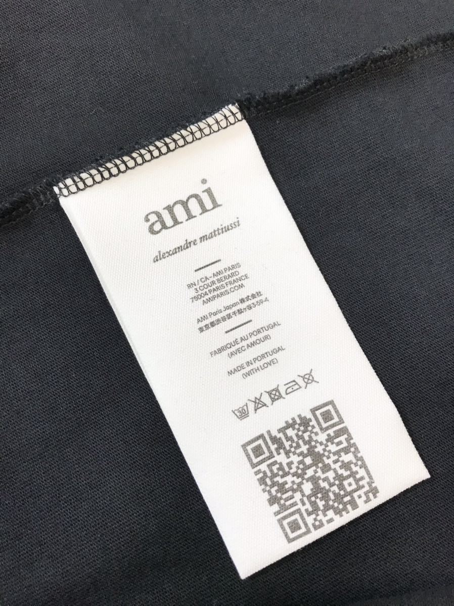 (D) AMI PARIS アミアレクサンドルマテュッシ 半袖 Tシャツ XXL ブラック_画像6