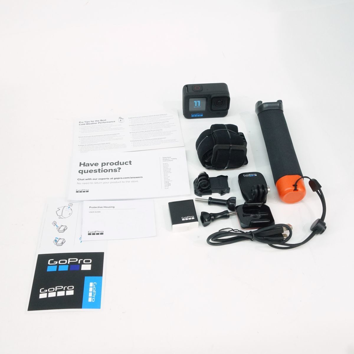 105s GoPro ゴープロ HERO11 BLACK Special Bundle CHDRB-111-FW【バッテリー2個 / ハウジングケース / 未開封microSD付き】※中古_画像2